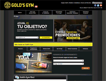 Tablet Screenshot of goldsgymperu.com